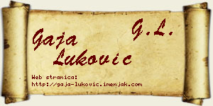 Gaja Luković vizit kartica